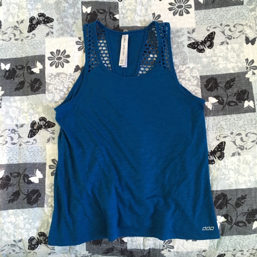 Lorna Jane razor back top with cutouts